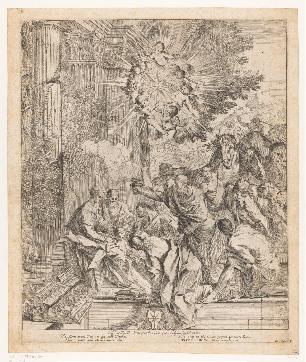 Adoración de los Reyes de Pietro Testa