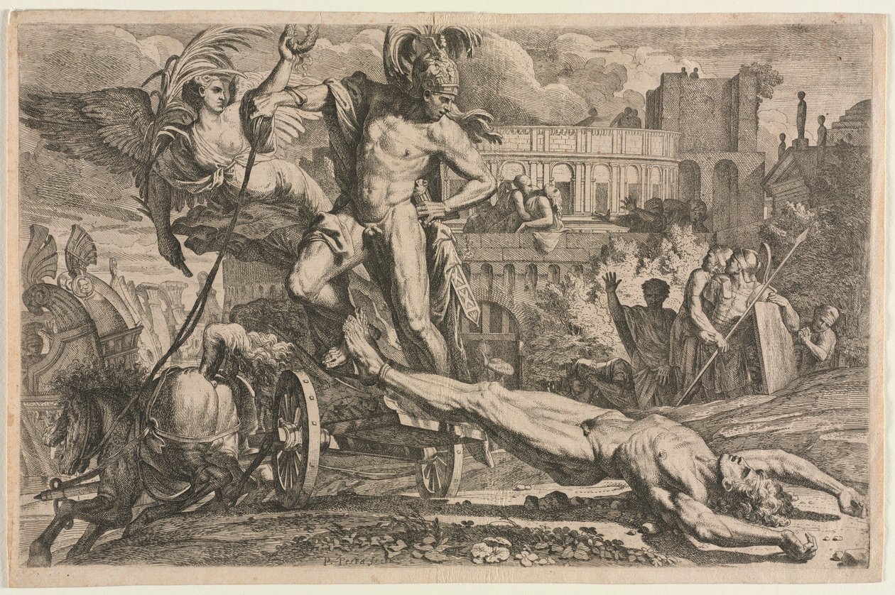Achilles Dragging the Body of Hector de Pietro Testa