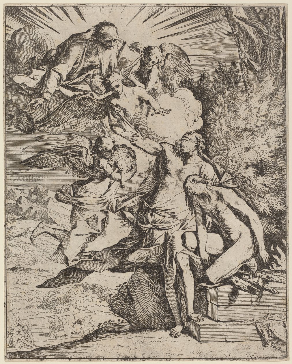 El Sacrificio de Abraham de Pietro Testa