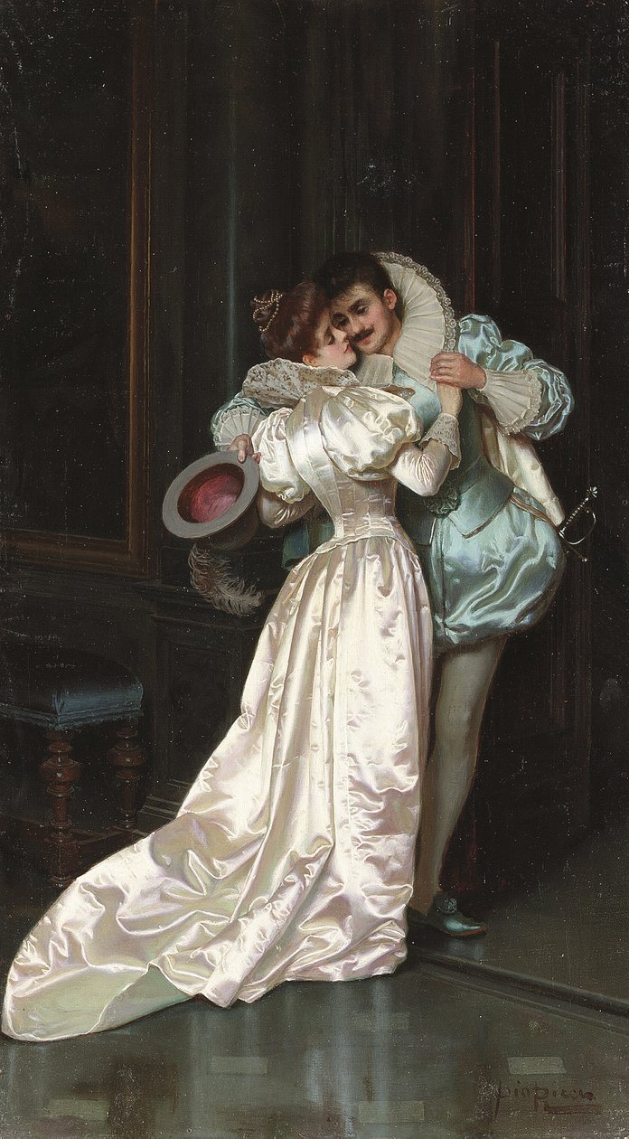 El abrazo (óleo sobre lienzo) de Pio Ricci