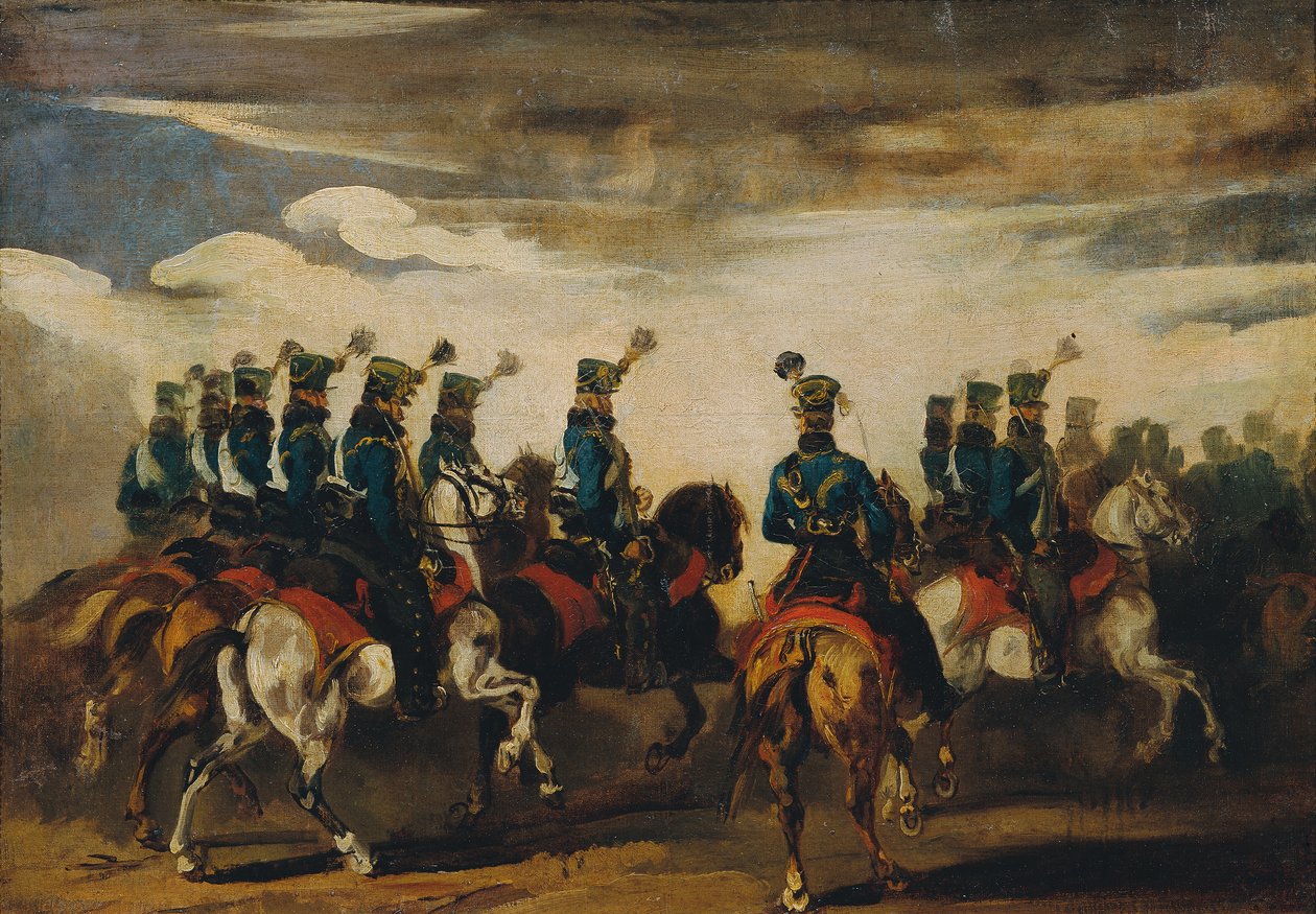 Húsares azules austriacos de Piotr von Michalowski