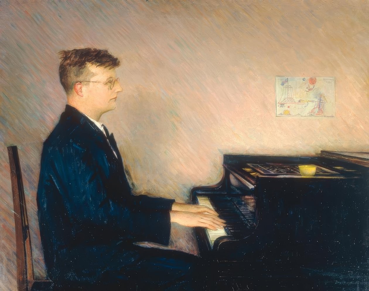 Retrato del compositor Dmitri Shostakóvich de Pjotr Wladimirowitsch Williams