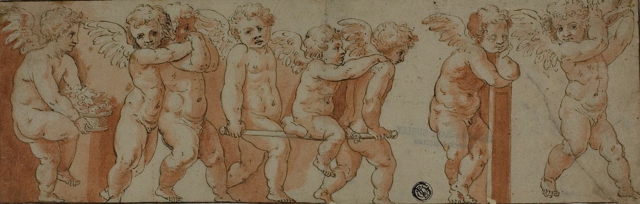Friso con ocho putti de Polidoro da Caravaggio
