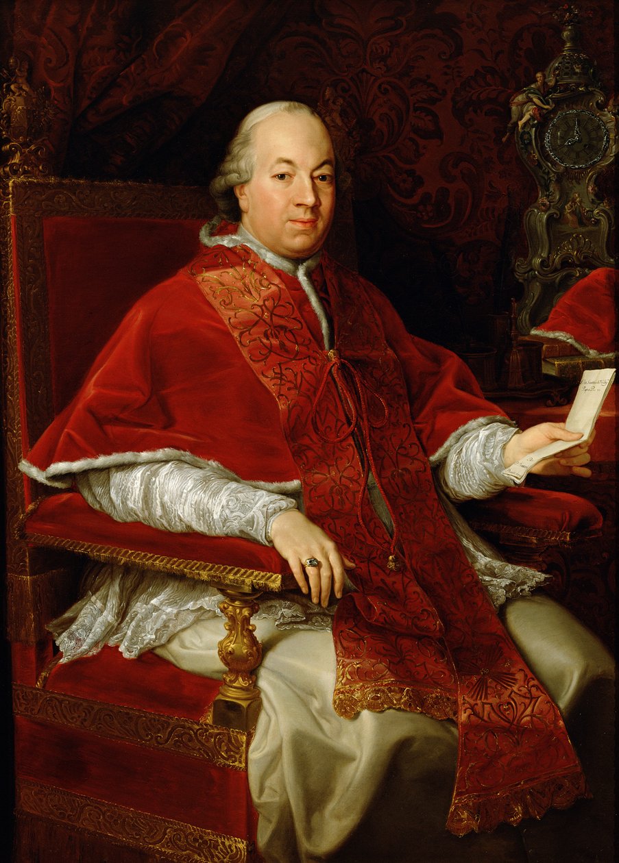 Papa Pío VI (1717-99) c.1775-76 de Pompeo Girolamo Batoni