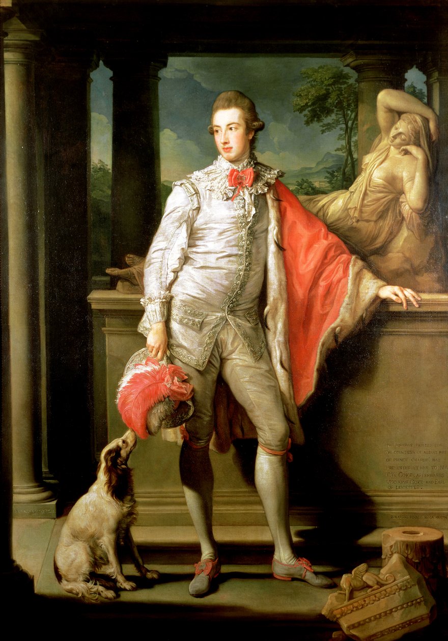 Thomas William Coke, (1752-1842) más tarde 1er Conde de Leicester (de la Segunda Creación) 1774 de Pompeo Girolamo Batoni