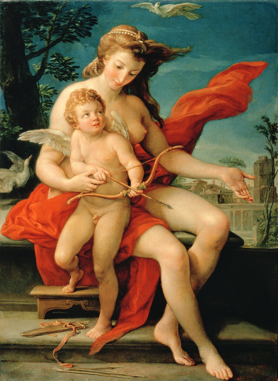 Venus y Cupido, 1785 de Pompeo Girolamo Batoni