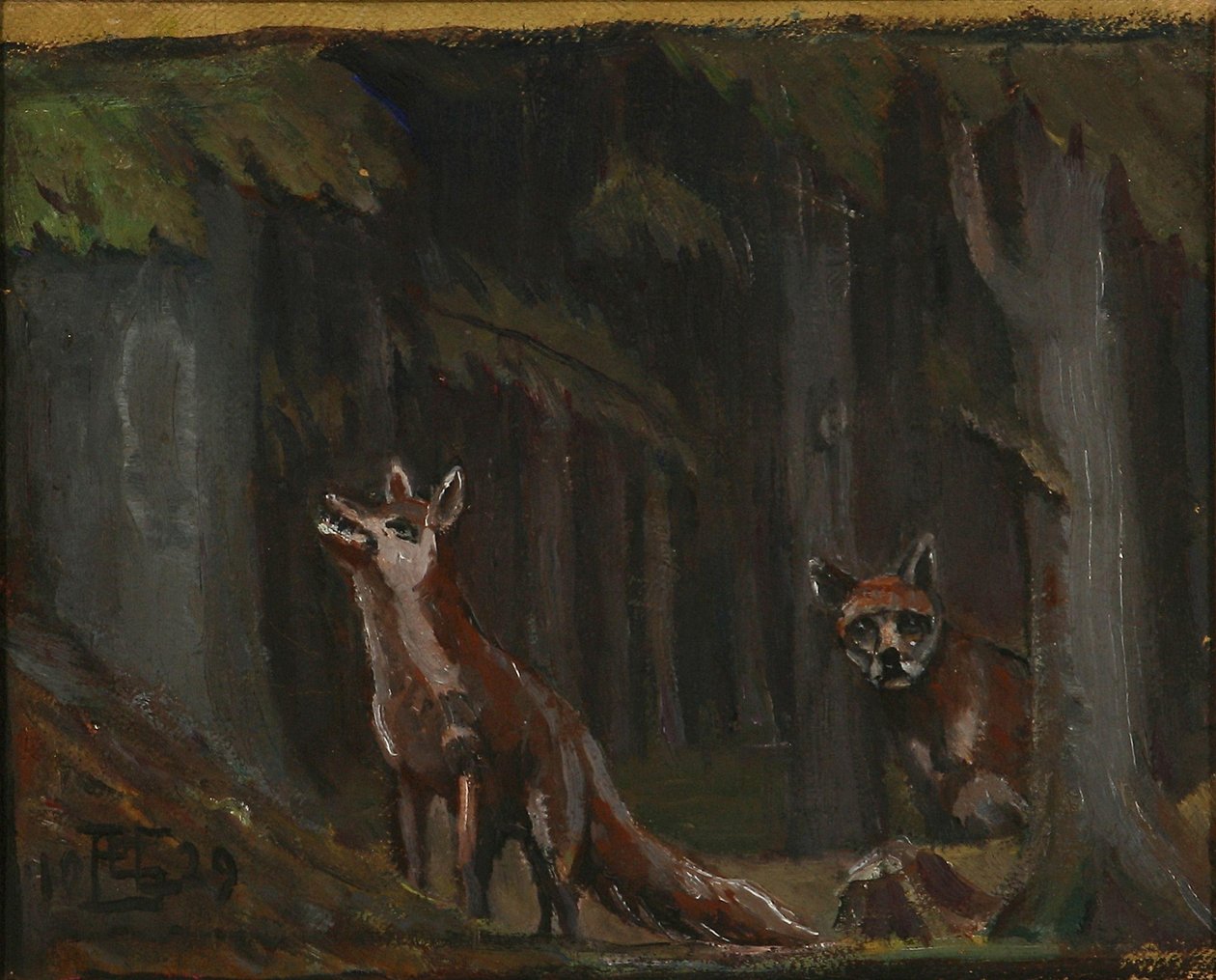 Zorros en el bosque de Poul Simon Christiansen