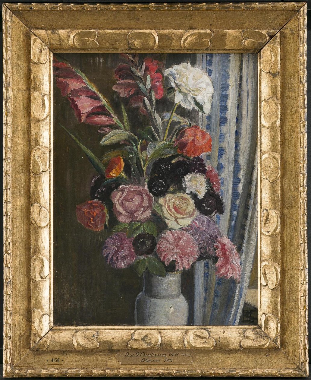 Pintura de flores de Poul S. Christiansen