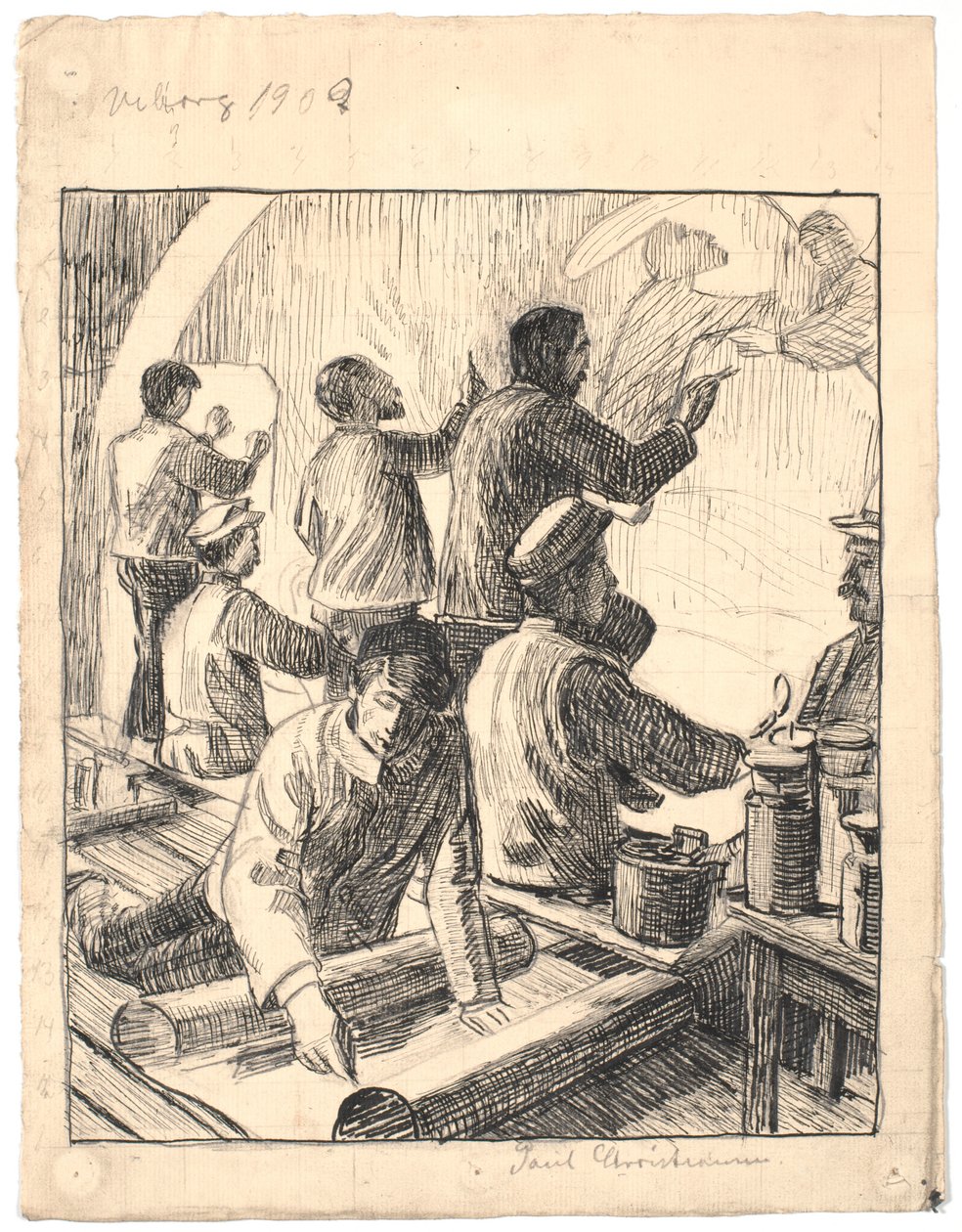 Skovgaard pintando en Viborg de Poul S. Christiansen