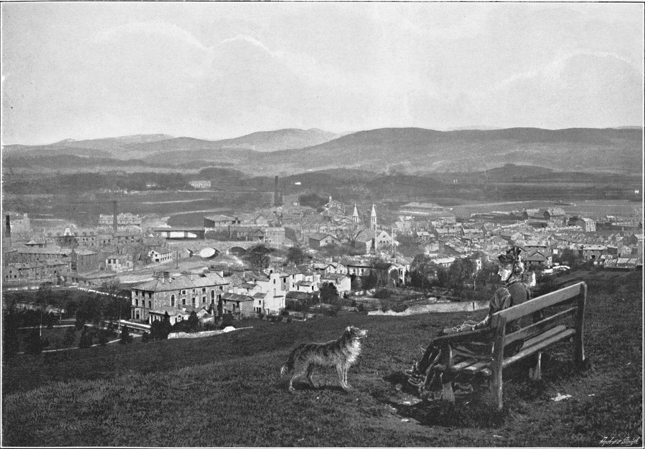 Kendal, desde el Castillo, c. 1896 de Poulton and Co