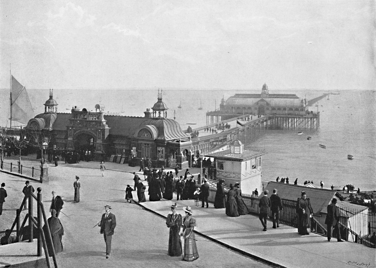 El muelle, Southend-on-Sea, c1896 de Poulton and Co