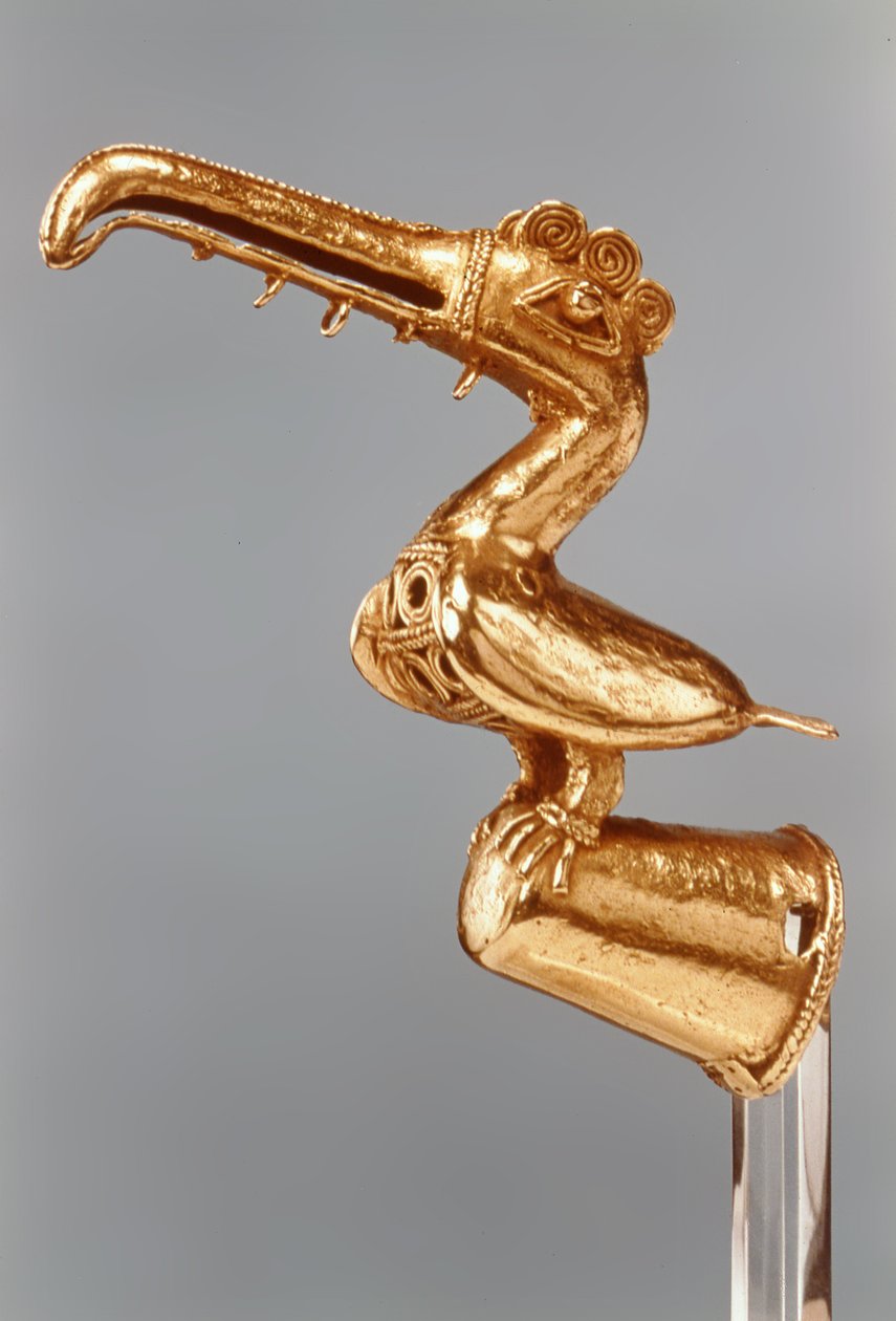 Tucán (oro) de Pre Columbian