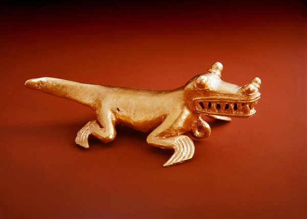 Colgante de caimán, Cultura Chiriquí, Panamá de Pre Columbian Pre Columbian