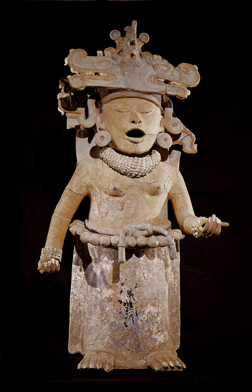 Figura de Cihuateotl representando a una mujer que ha muerto en el parto, estilo Remojadas, de Tlalixcoyan, Veracruz de Pre Columbian Pre Columbian