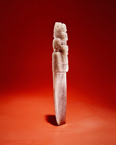 Dios hacha estrecho, de Guacimo, área de Linea Vieja de Pre Columbian Pre Columbian