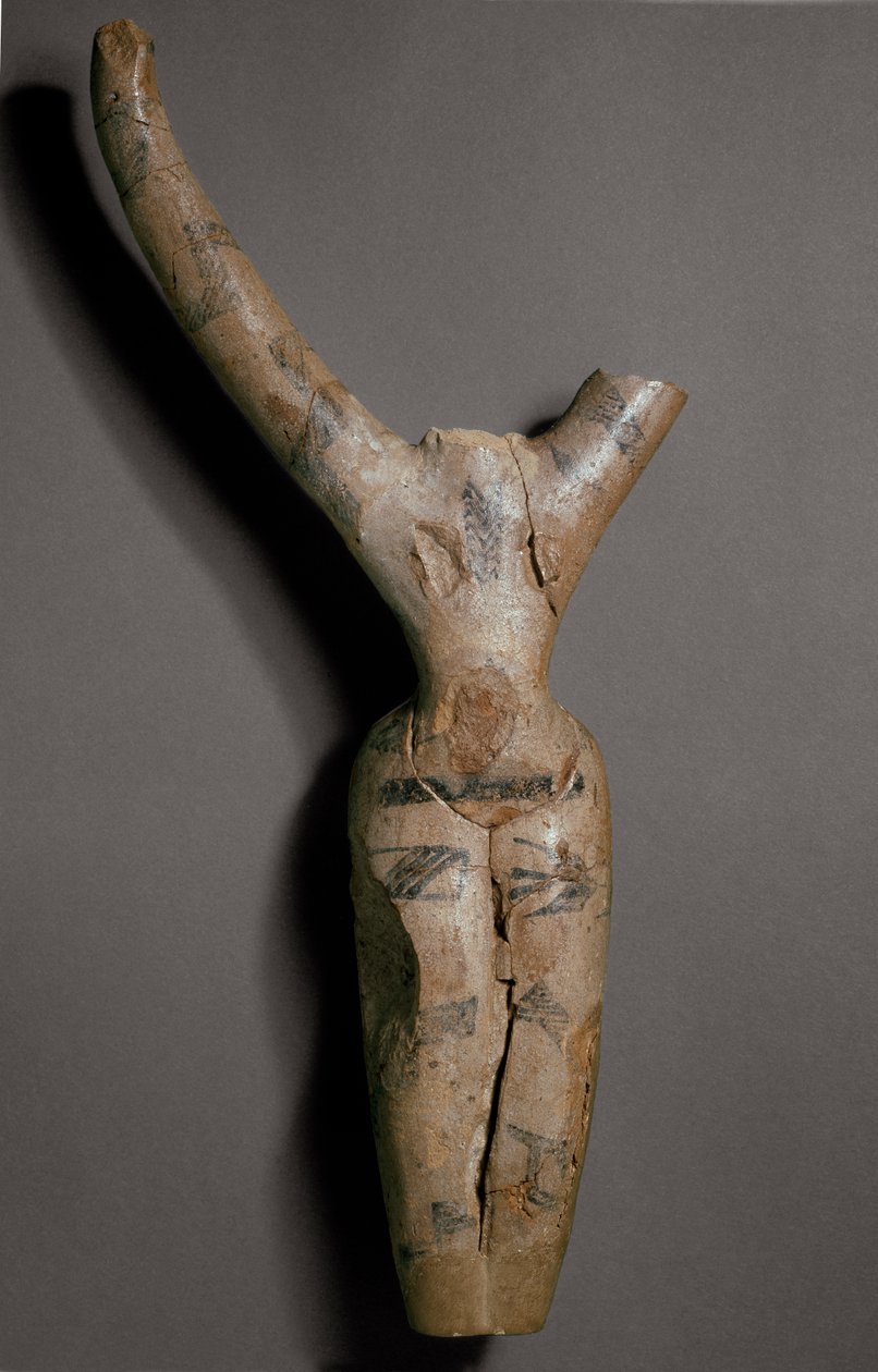 Figurilla tatuada (cerámica) de Predynastic Period Egyptian