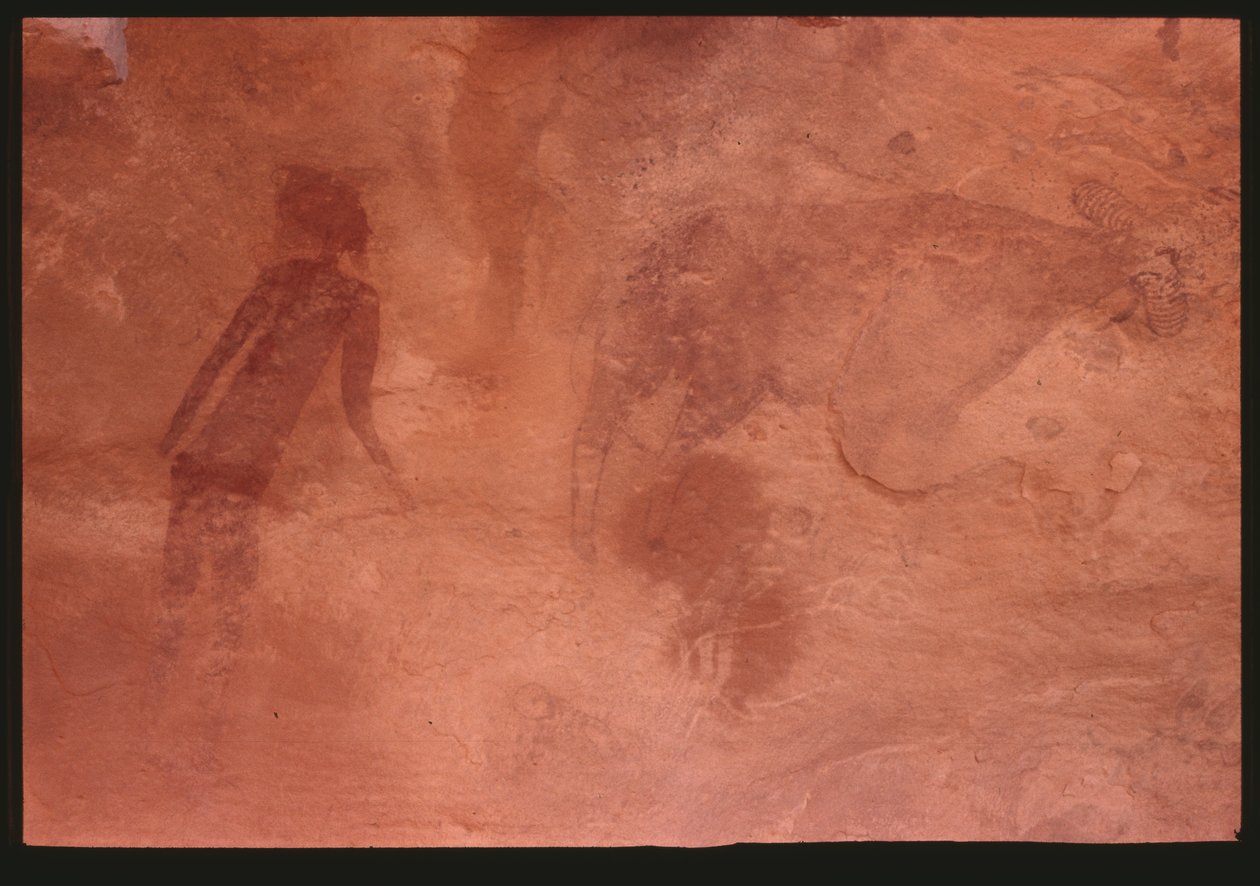 Figura humana y un toro de Prehistoric