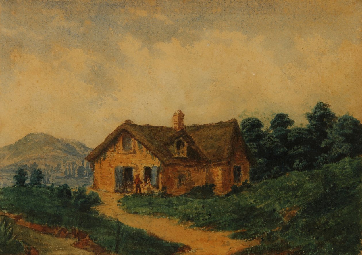 Paisaje (Granja europea) de Prilidiano Pueyrredon