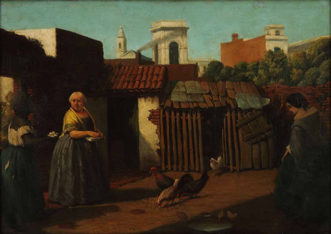Patio porteño en 1850 de Prilidiano Pueyrredon