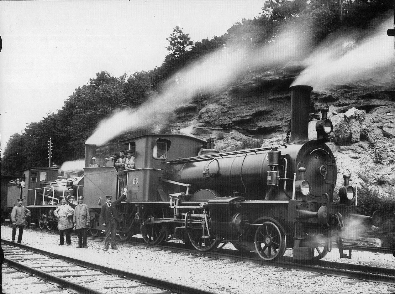 Locomotora de arrastre No. 63 del tipo A2T del Ferrocarril del Noreste Suizo de Georg Wilhelm Hecklau