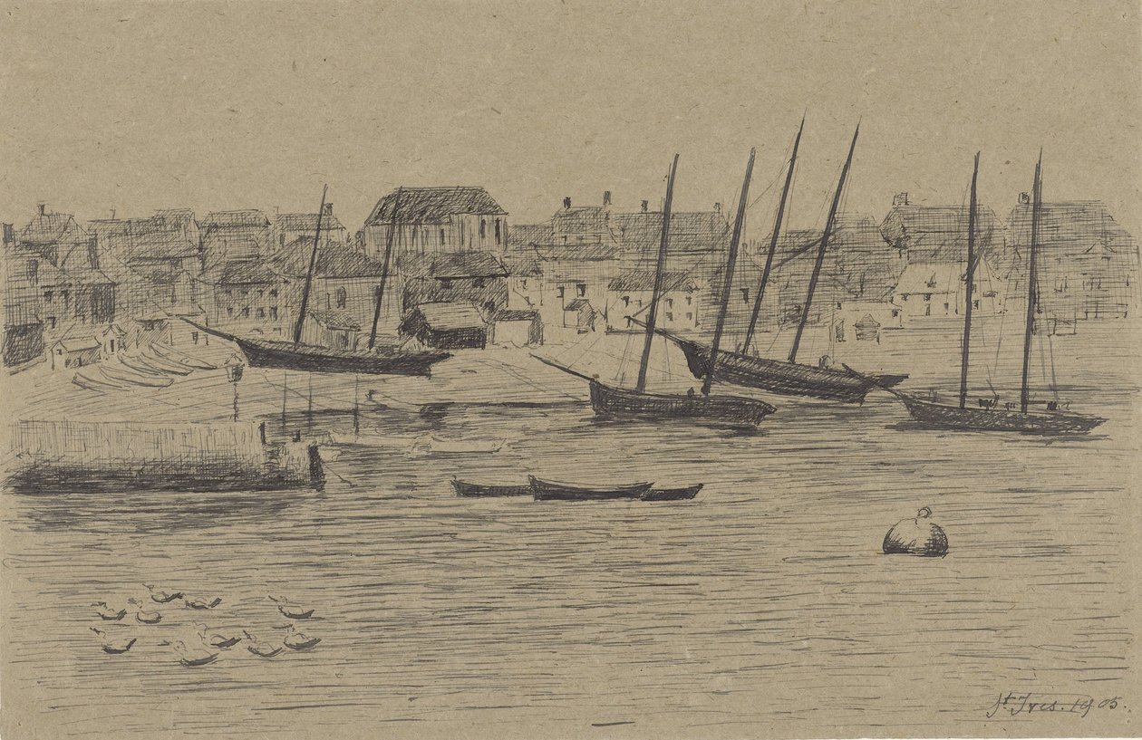 Pueblo pesquero de St Ives de Prosper Alphonse Isaac