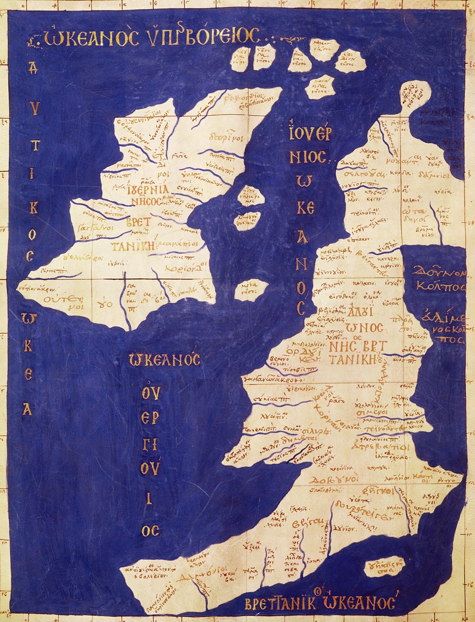 Mapa de las Islas Británicas, de 