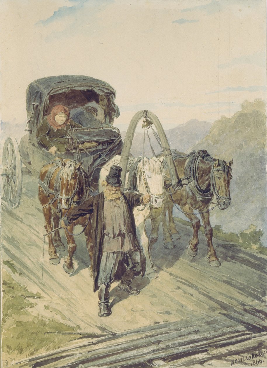 Troika, 1866 de Pyotr Petrovich Sokolov