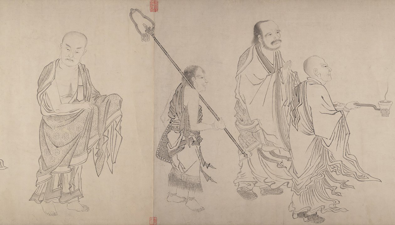 Los Dieciséis Luohans de Qiu Ying