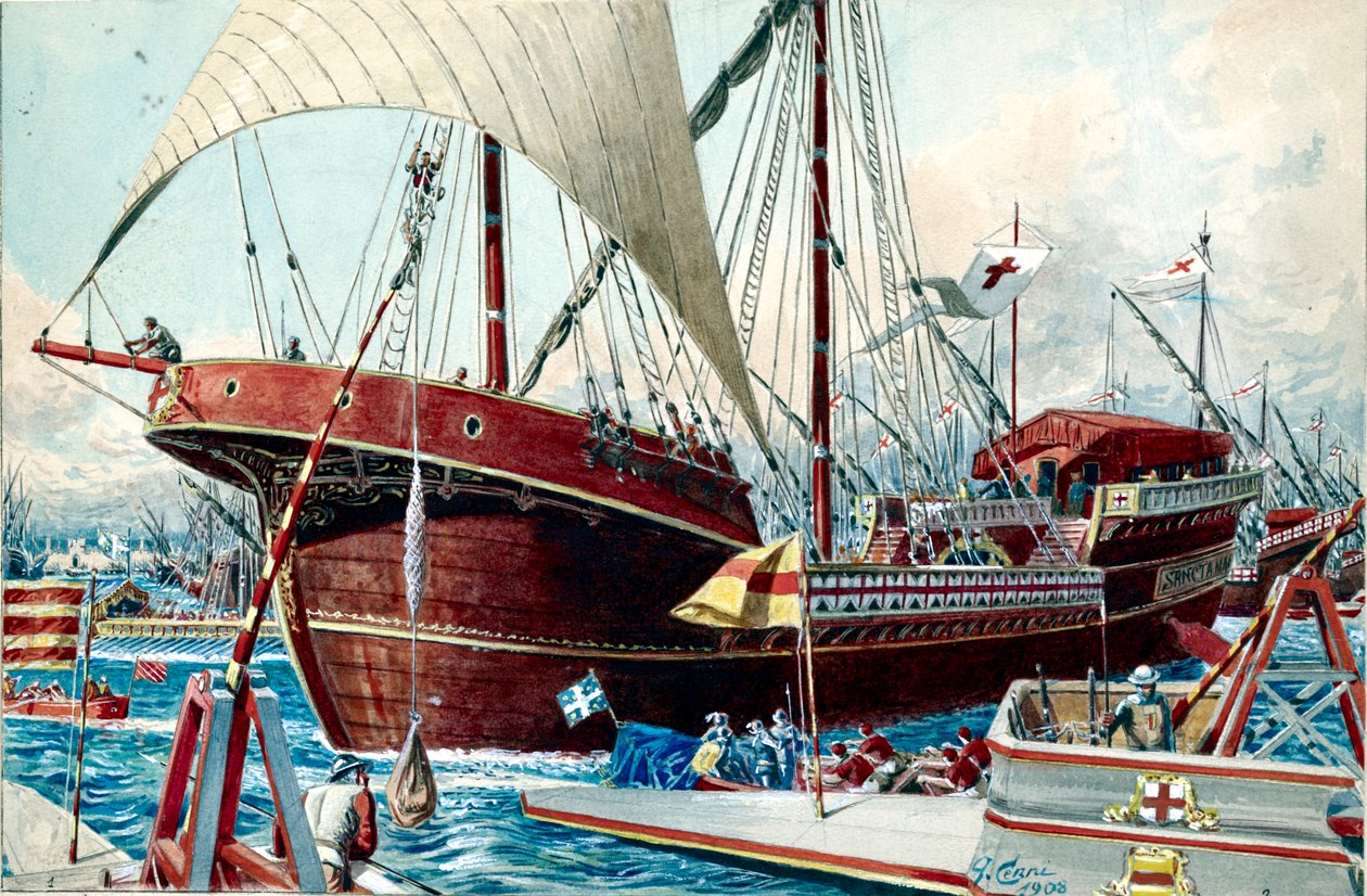 Una nave genovesa (gran barco de vela) de Quinto Cenni