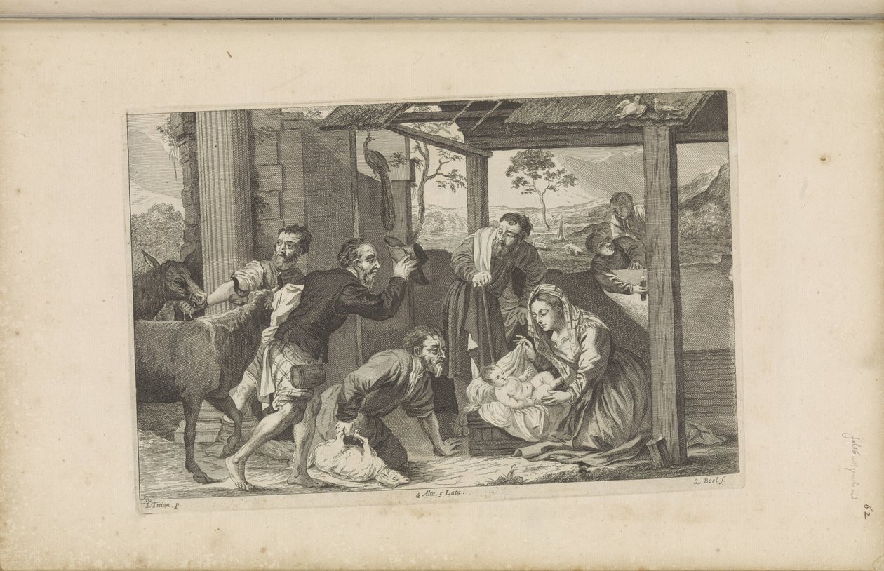 Adoración de los pastores de Quirin Boel