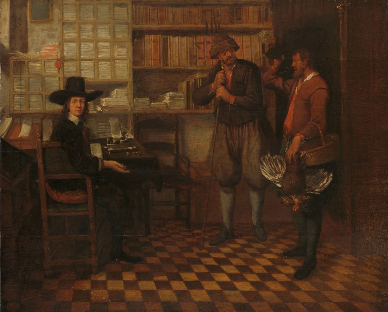 El alquiler del agricultor arrendatario de Quiringh Gerritsz. van Brekelenkam (attributed to)