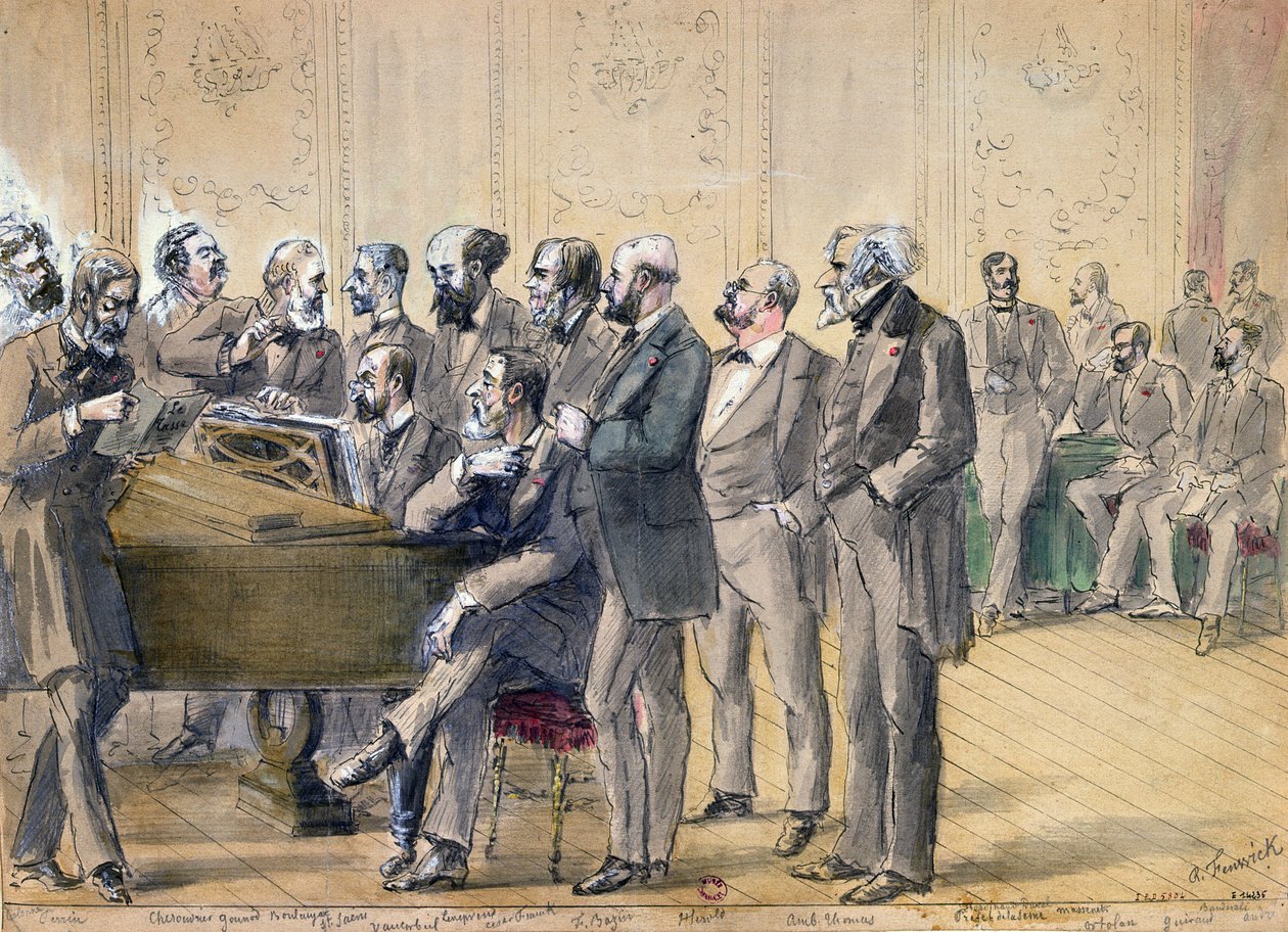 El jurado del Conservatorio de París, c. 1871 de R. Fenwick