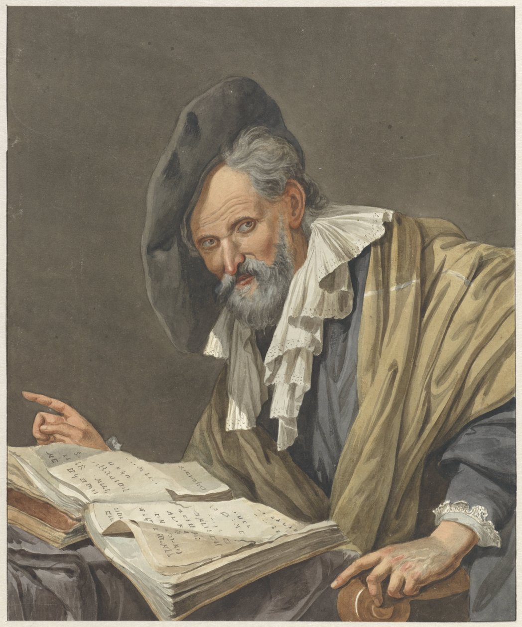 Hombre con boina y un libro de R.M. Pruysenaar