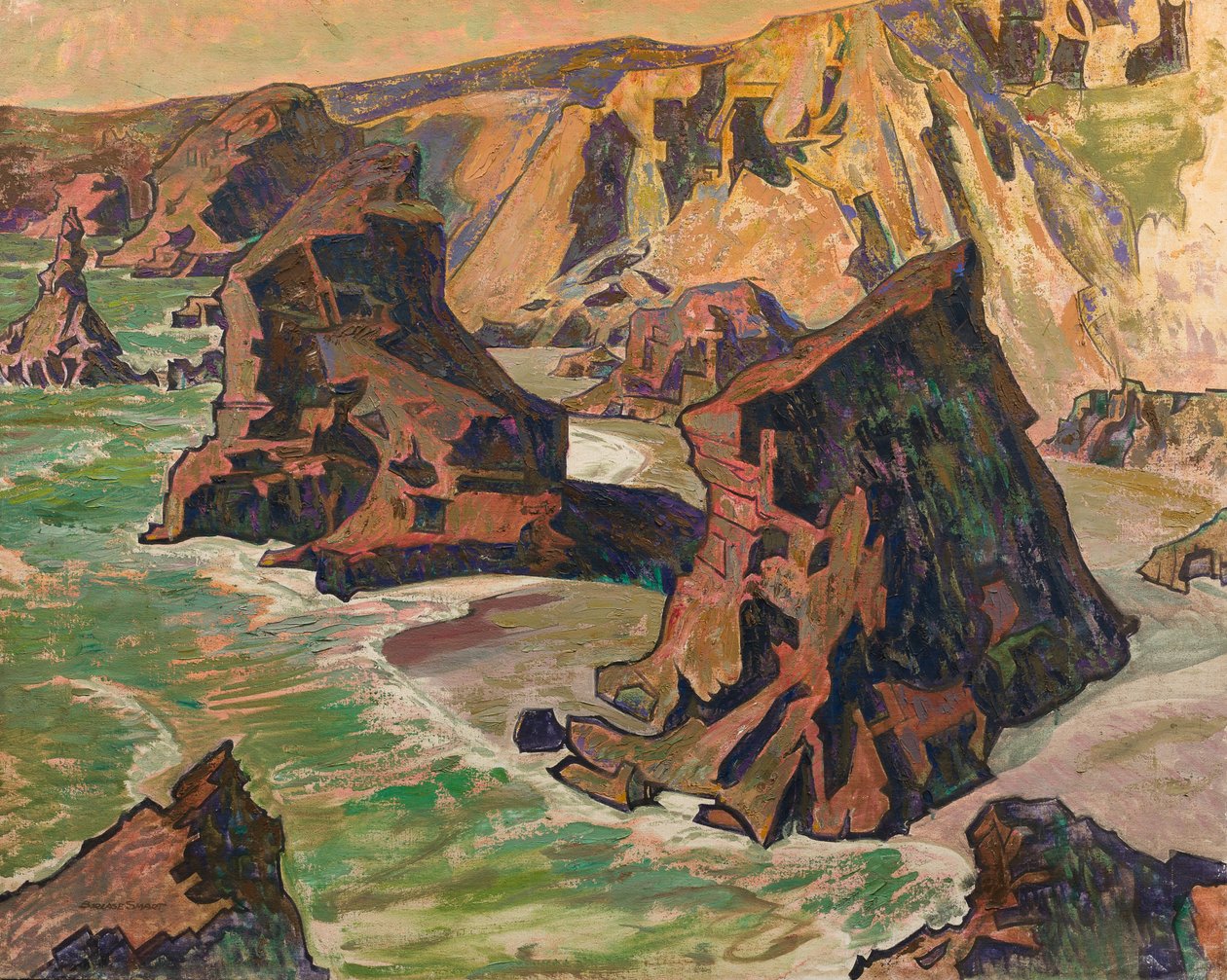 Kynance Cove (óleo sobre lienzo) de R. Borlase Smart