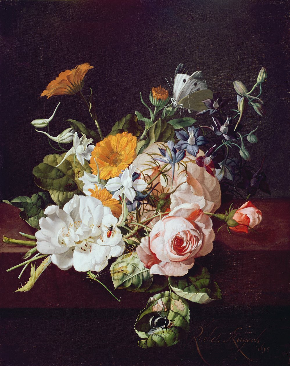 Jarrón de flores, 1695 de Rachel Ruysch
