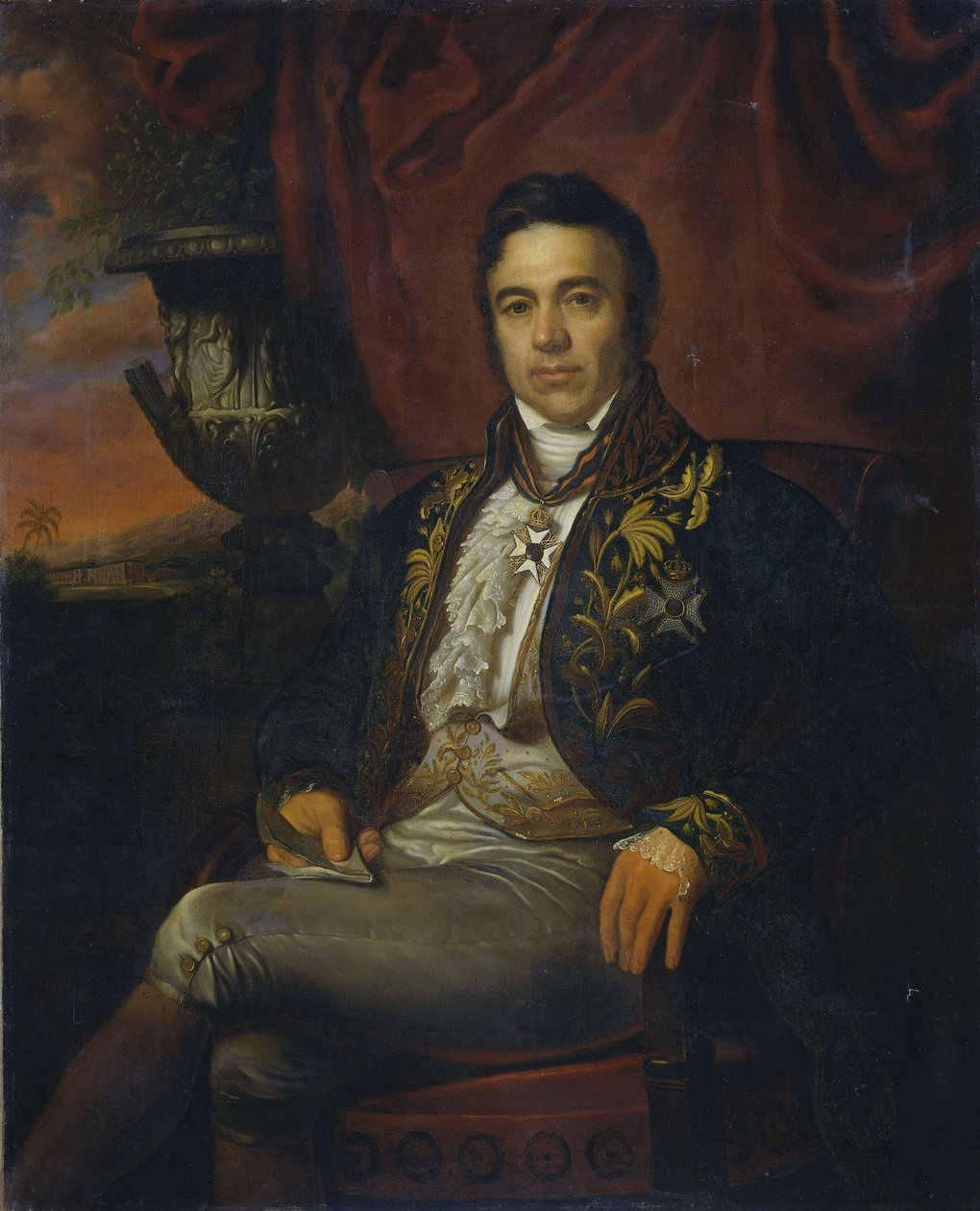 Retrato de Jean Chrétien Baud (1789-1859) de Raden Saleh