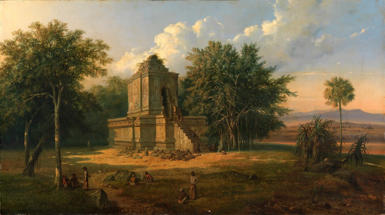 Templo javanés en ruinas de Raden Saleh