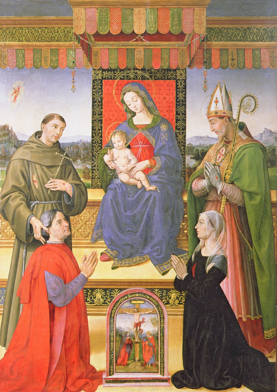 Madonna y el Niño con santos de Raffaellino del Garbo