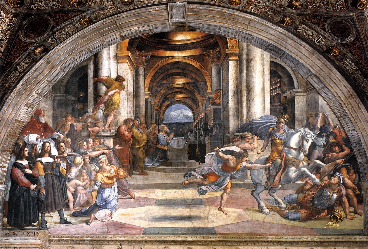 La expulsión de Heliodoro, 1511-1512 de Raffaello Sanzio Raphael
