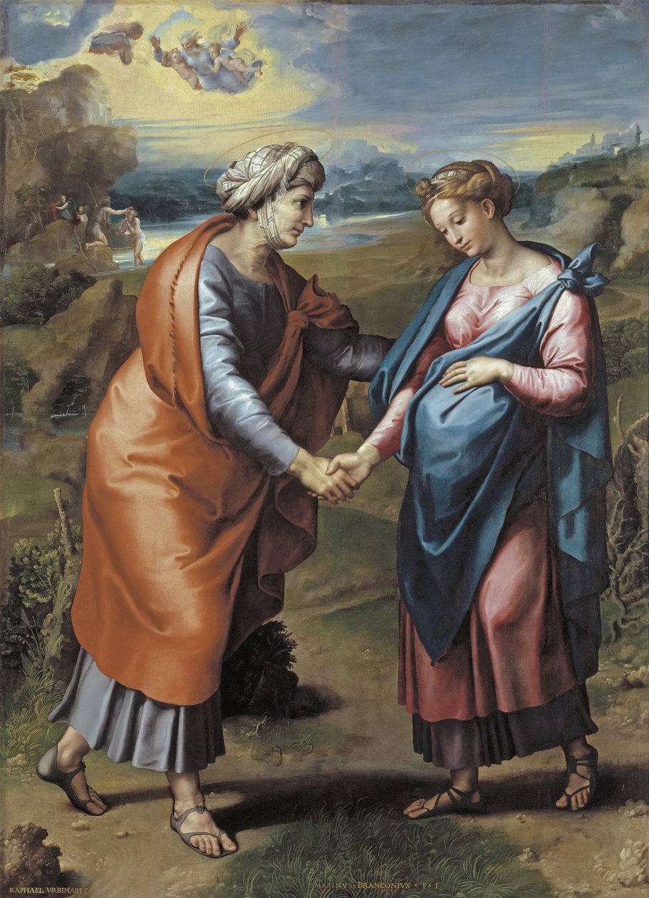 La Visitación, 1517 de Raffaello Sanzio Raphael