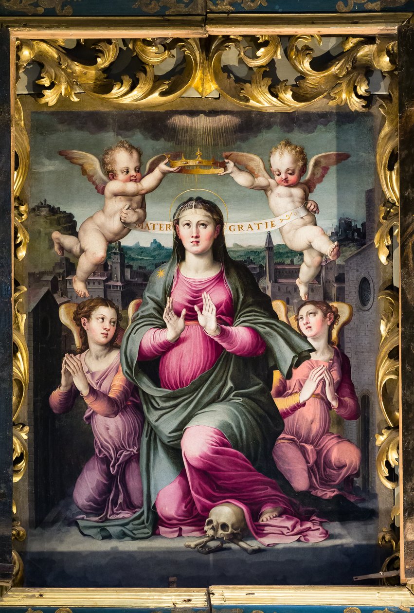 Madonna delle Grazie (óleo sobre tabla) de Raffaello dal Colle