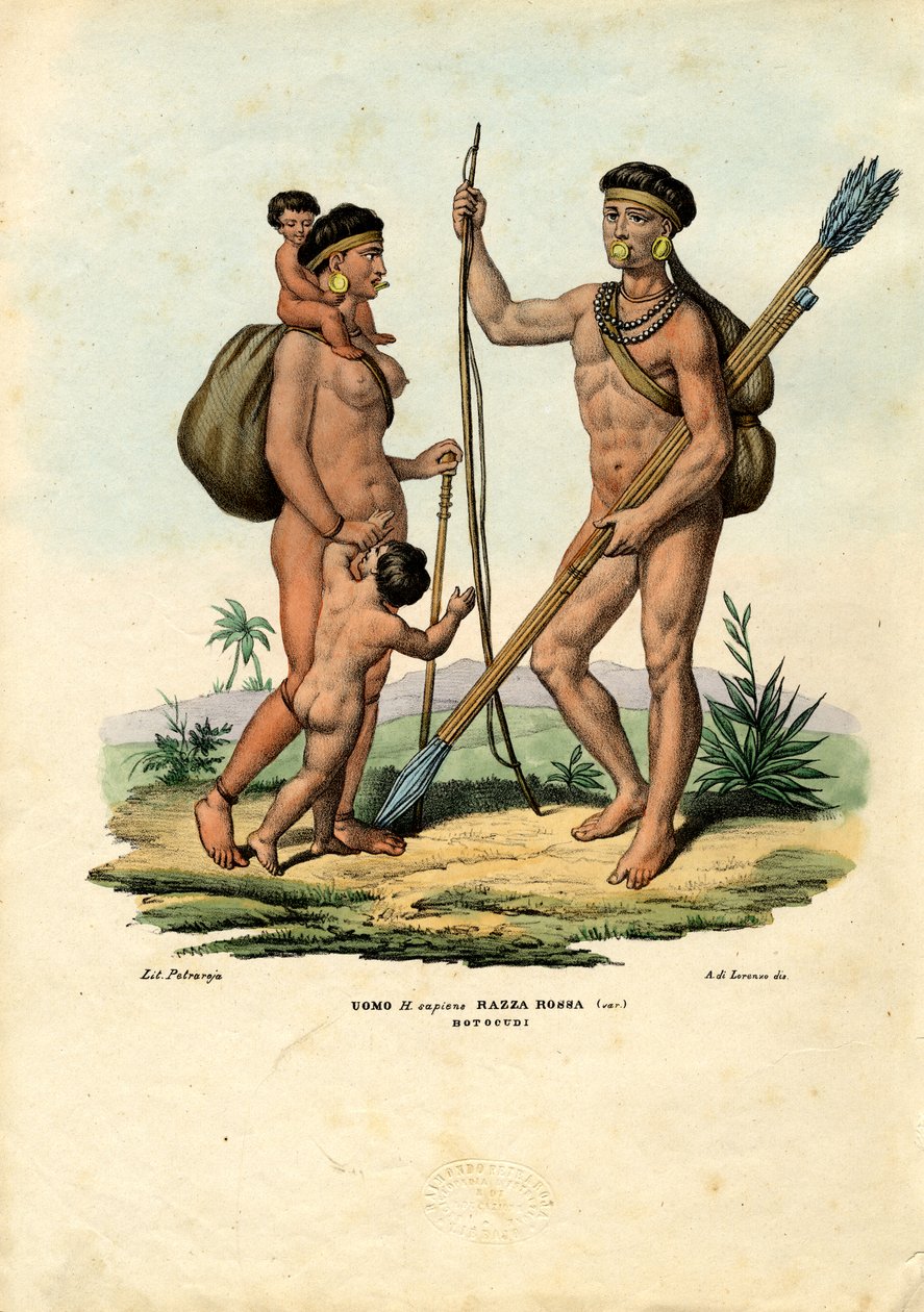 Indios Botocudo, 1863-79 de Raimundo Petraroja