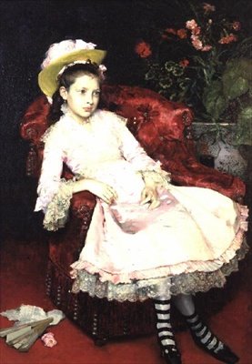 Joven dama en rosa de Raimundo de Madrazo y Garreta