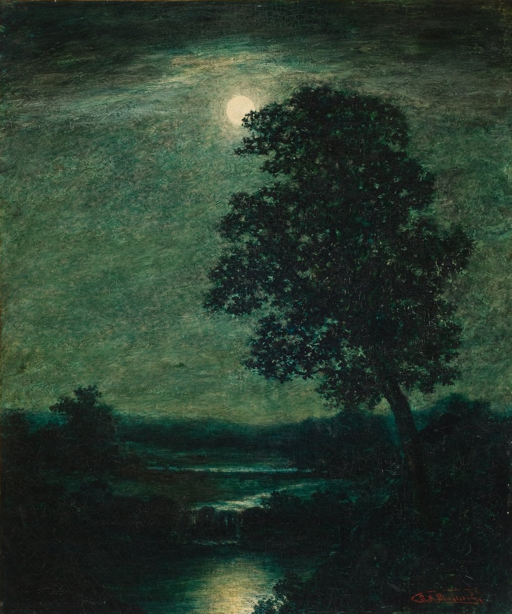 Luz de luna 1883 (Óleo sobre lienzo) de Ralph Albert Blakelock