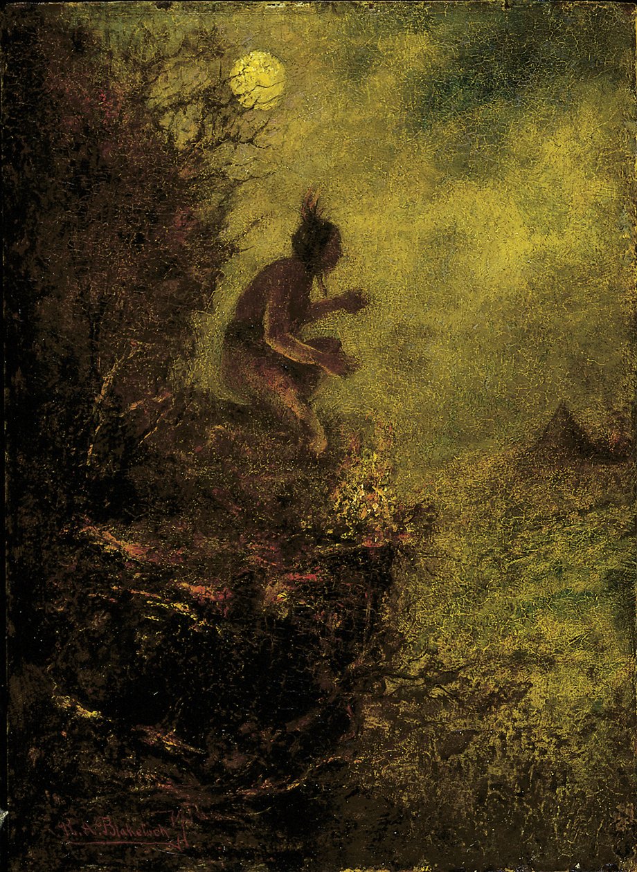 La señal de fuego, 1885-1890 de Ralph Albert Blakelock