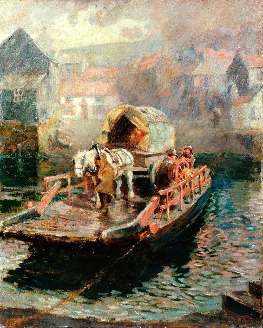 Ferry de Hylton, 1910 de Ralph Hedley