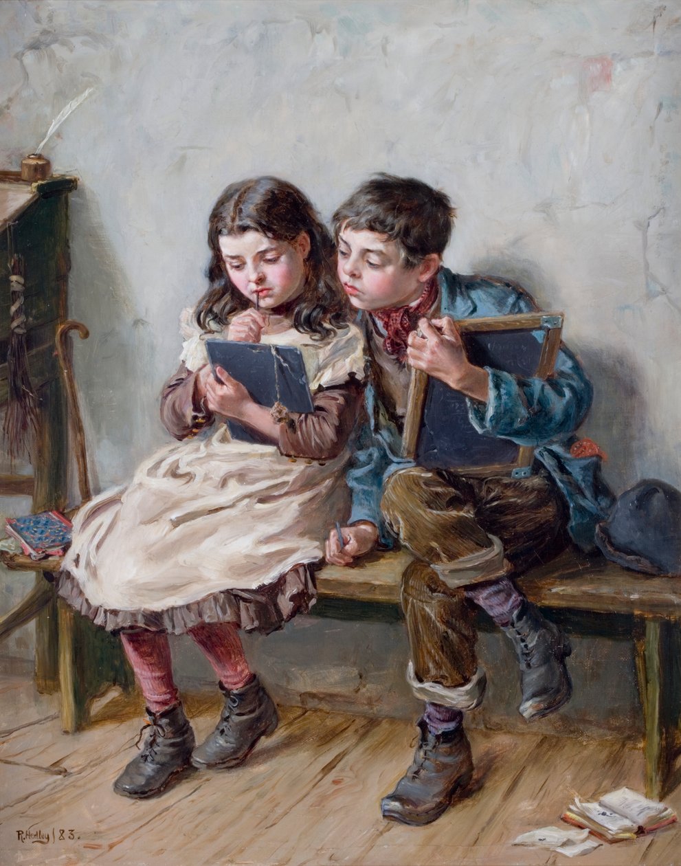 En la escuela, 1883 de Ralph Hedley