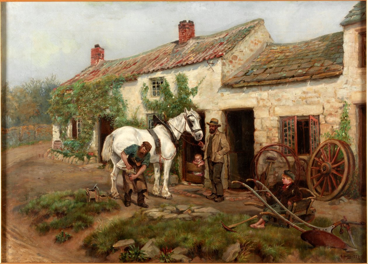 Herrería, Hexham Bridge End, 1885 de Ralph Hedley