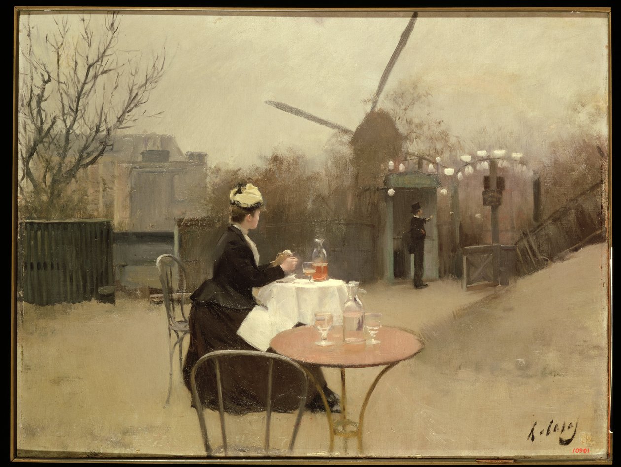 Comiendo al aire libre de Ramon Casas i Carbo