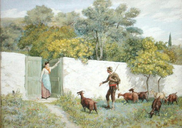 Escena en Montone - El cabrero de Randolph Caldecott